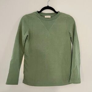Roolee Green Sweatshirt Split Hem
